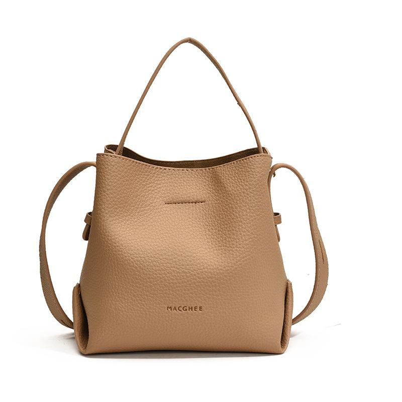 Сумка-тоут с узором личи, женская новая трендовая нишевая сумка-ведро, универсальная сумка через плечо и мессенджер, оптом