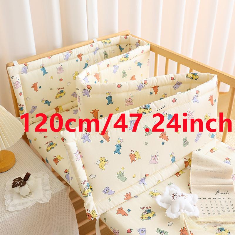2025 Baby Crib Fence Soft Cotton Bag Anti-collision Strip Children's One-piece Bed Fence Spliced Bed Protection Cloth Baby Fence