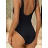 TS JYL-SW050 V-Neck One-Piece Bikini, Solid Backless Sexy Swimwear For Women