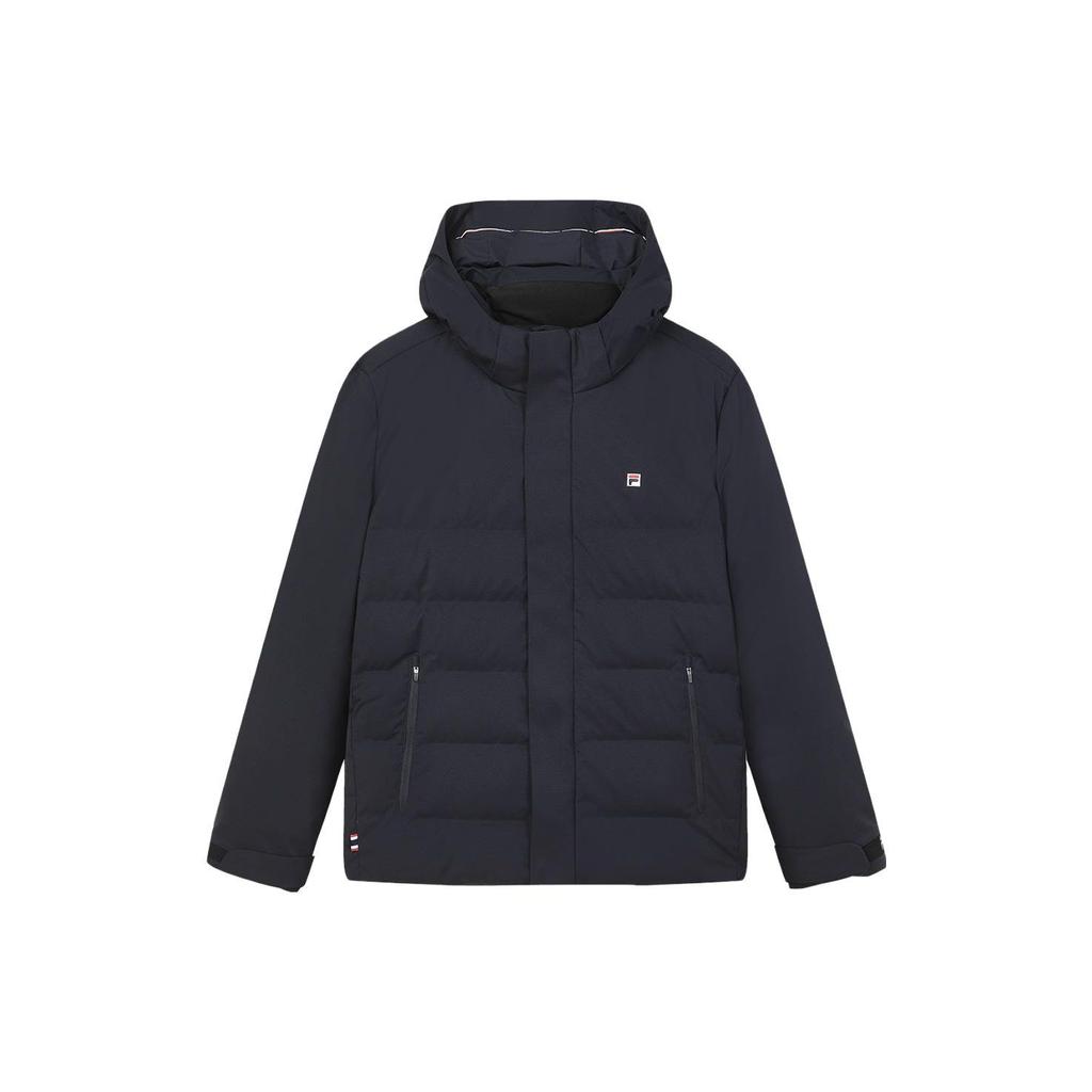 Fila 2023 Зима Новинка Базовая Простая Удобная Повседневная Теплая Пуховая Куртка Мужская Верхняя Одежда Легендарно-Синий F11M341904F-NV