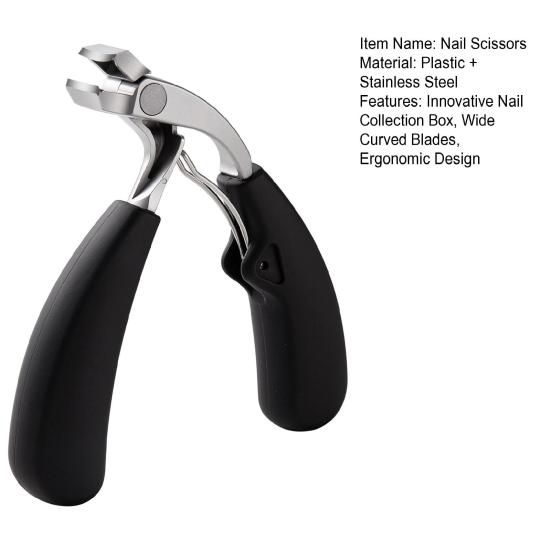 Nail Clippers for Thick Nails Heavy Duty Toenail Clippers with Collection Box Wide Wide Jaw Opening Fingernail Clipper for Seniors