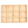 Divider Jewelry Display Tray Solid Wood Ring Earring Holder Case Necklace Storage Box  Watch
