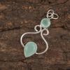 Украшения ручной работы из драгоценных камней Aqua Chalcedony, кулон из стерлингового серебра 925 пробы, уникальный дизайн, для женщин