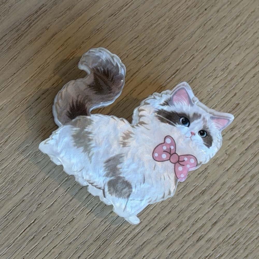 PVC Christmas Hair Claw Acrylic Animal Hair Catch Sweet Bow Headwear Cartoon Hair Clip Daily Wear