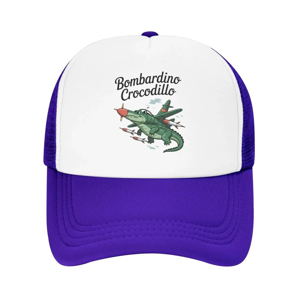 Bombardino Crocodillo Итальянские Мультяшные Мозголомные Дорожные Сетчатые Бейсболки Для Женщин Персонализированные Мужские Пляжные Шляпы от Солнца
