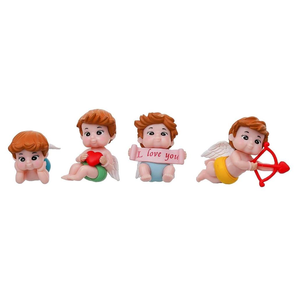 Cupid Miniature Showpieces (Set of 4) Valentine Day Decoration Items | Home Decor Latest