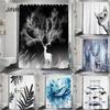 JINRUN Bathroom Thickened Waterproof Curtain Mildew Proof Shower Curtain Shower Partition Curtain Shower Curtain Bathroom Curtain Free Perforation