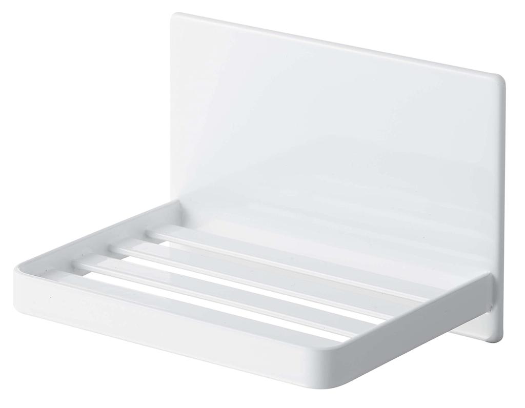 Магнитная мыльница для ванной комнаты Yamazaki Jitsugyo 5556, белый цвет, приблизительно. Башня W12XD8.7XH8см защищает мыло от воды