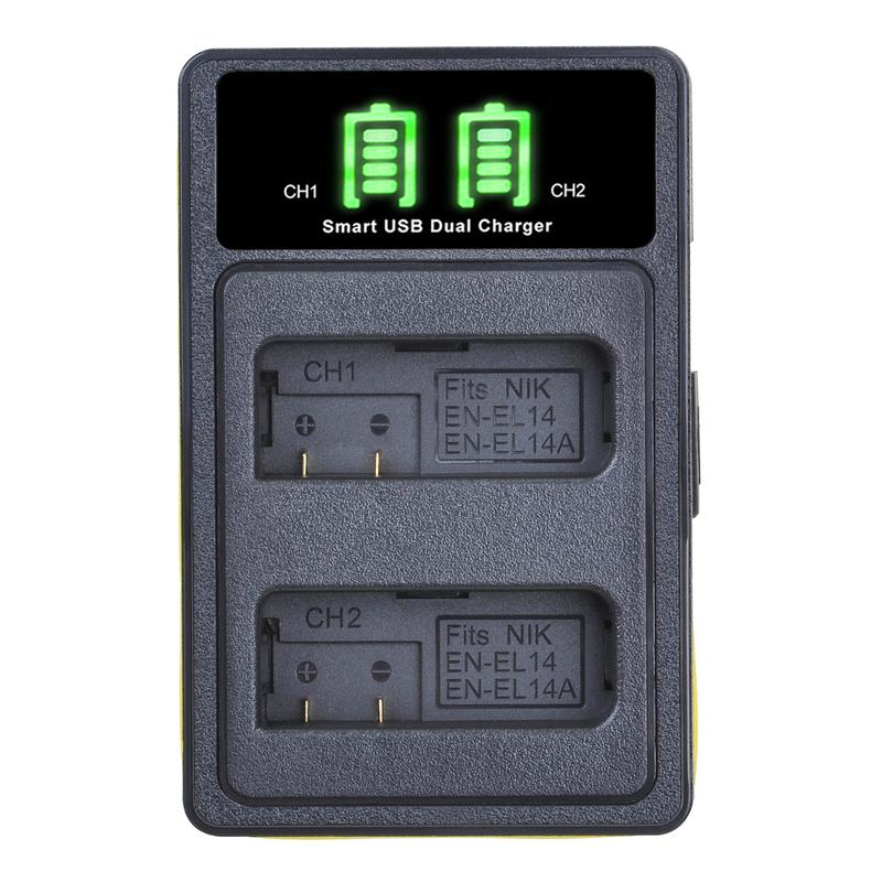 EN-EL14 EL14a ENEL14 Battery Charger for Nikon D5200 D3100 D3200 D5100 P7000 P7100 MH-24 Charger