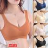 Women Wireless Seamless Padded Bra Yoga Running Gym Sports Bra Ice Silk Breathable Sleep Bra Crop Top Vest Underwear