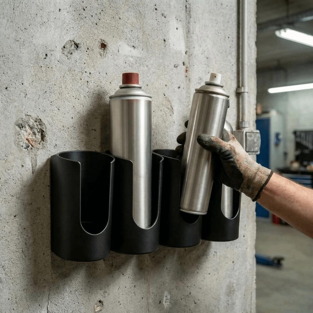 Wall Mounted Spray Can Holder 4 Slots Paint Can Holder Practical Spray Bottle Holder Shop