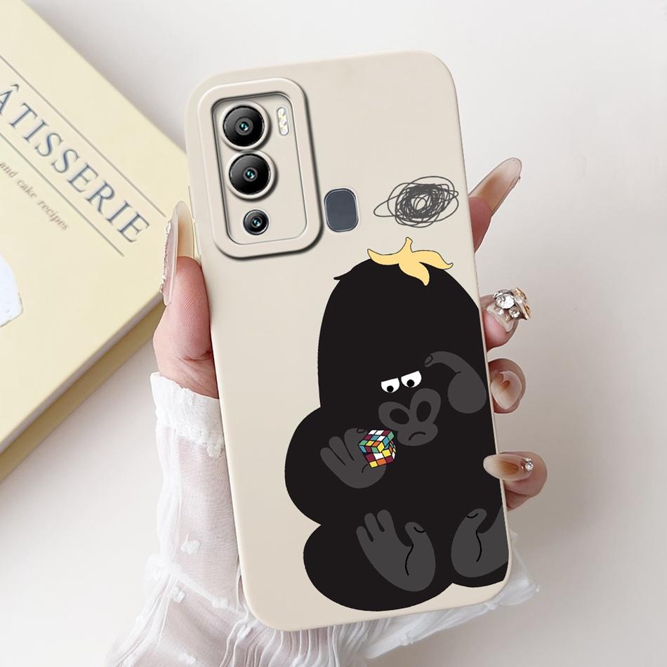 Чехол для Infinix Hot 12i Hot 12 Play Hot12i X665B X6816C Милый Мультяшный Пингвин Заяц Защита Камеры Мягкий Силиконовый Чехол для Телефона