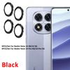 Черное металлическое кольцо + закаленное стекло, прозрачное стекло, защитная пленка для камеры HD для Redmi Note 14 4G 5G Note 13 14 Pro 4G 5G Note 13 14 Pro+ 5G