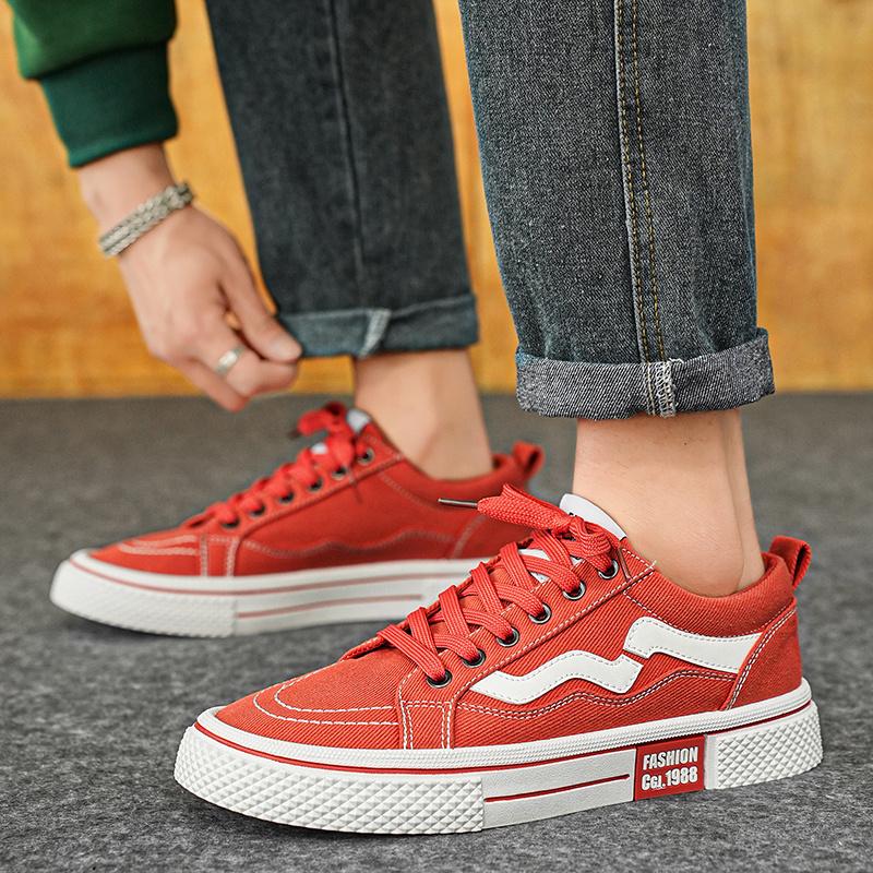 Hot Sale Green Men's Canvas Shoes Lightweight Casual Shoes Men Canvas Sneakers Trendy Breathable Vulcanized Shoes Man Espadrille