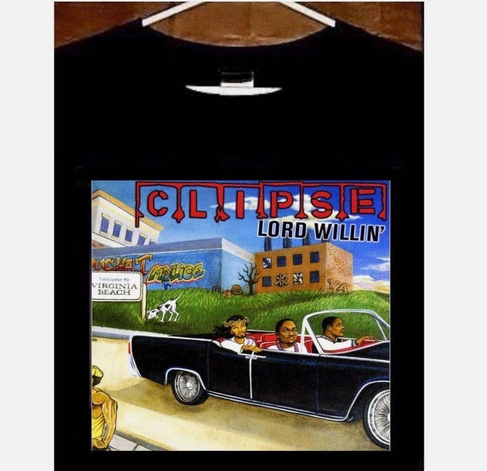 Men's and Women's T-shirts Clipse Lord Willin Album Unisex Black T-shirt Q8278