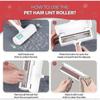 Roller for pet hair with self cleaning base