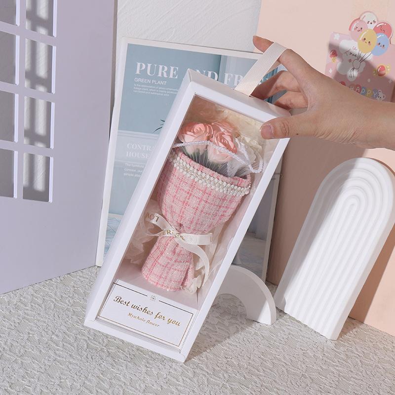 Креативный подарок на День святого Валентина Qixi Маленький ароматный букет роз Подарочная коробка Мыло Цветок Выпускной Подарок на день рождения для девушки