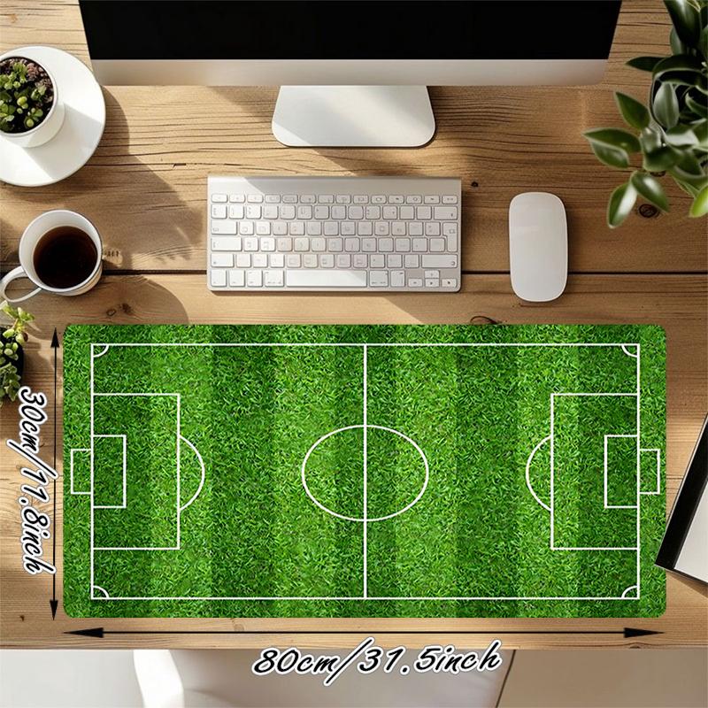 1Pc Soccer Field Layout Gaming Mouse Pad Keyboard Desk Mat Non-slip Rubber Lock Edge Waterproof Computer Mousepad for Office Home Decor Y1261