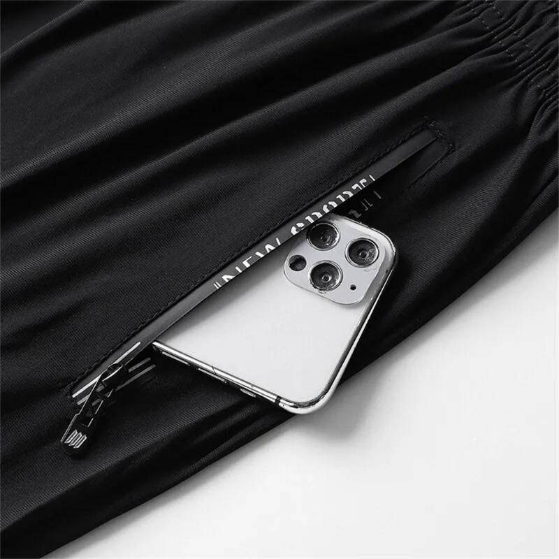 Мужские летние повседневные брюки, крутые дышащие, быстросохнущие спортивные штаны для бега, тренировки, приятные для кожи, удобные эластичные стильные брюки