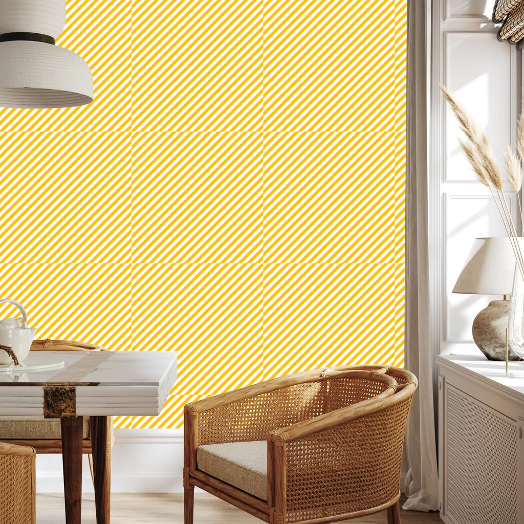 Cream and gold striped wallpaper for living room and bedroom 50x1000