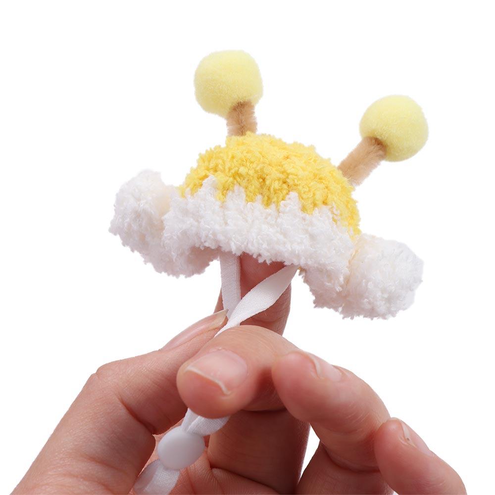 Hand Crocheted Hamster Cap Photo Props Mini Plush Cotton Doll Hat Cute DIY Doll Hat Winter Doll Accessories