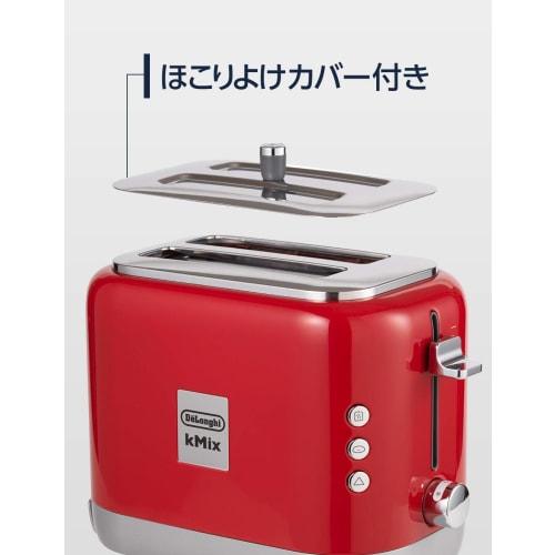 De'Longhi Pop-up Toaster kMix TCX752J-RD Toast Bread Can Be Baked On One Side Cuts 5 To 10 Slices 5 Levels of Grillage Adjustment Grille Check Functio