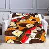 Chocolate Rolls Pattern Blanket Patterned flannel blanket perfect for the bedroom living room, sofa, or a little nap