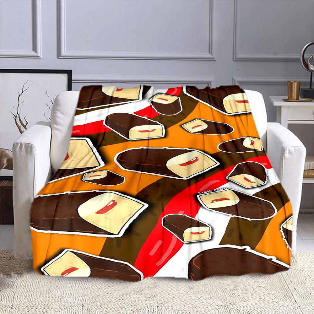 Chocolate Rolls Pattern Blanket Patterned flannel blanket perfect for the bedroom living room, sofa, or a little nap
