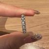 Shiny Metal Open Ring for Men Women Romantic Rhinestones Finger Rings Engagement Rings Fashion Punk Accessories Jewelry Gift