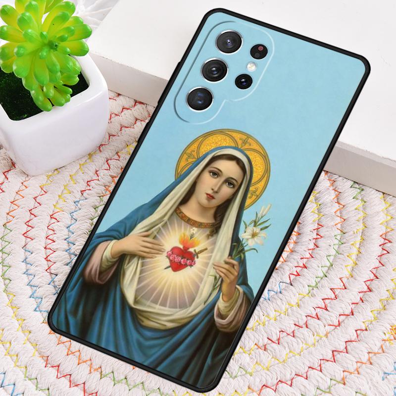 Virgin Mary And Jesus Heart TPU Phone Case For Samsung Galaxy note 10 pro S26 S25 S24 S23 S22 Ultra Plus S21 FE S20 Cover