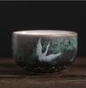 Handmade Ceramic Crane Teapot/Teacup – Hand-Painted Retro Coarse Pottery Tea Set, Portable Travel Kettle