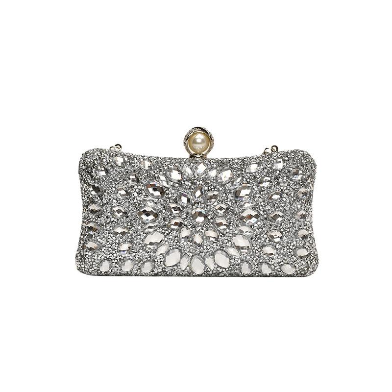 Женские сумки женские сумки 2025 новый европейский и американский модный цветные бриллианты вечерняя сумка кроссбоди цепочка сумка-коробка тренд