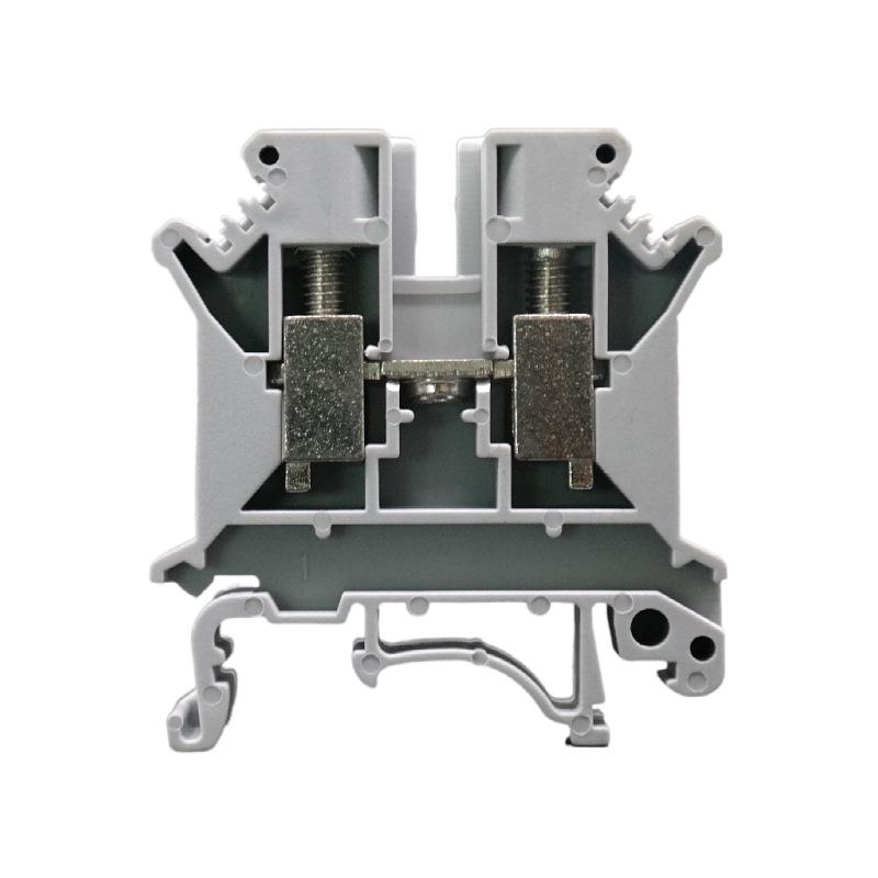 UK6N Gray Flame Retardant DIN Rail Terminal Block with Terminal Post