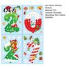 New Year Glass Clings 4 Sheets 2027 Christmas Window Clings, Double Sided Static Sticker with Removable Seasonal Wall Santa Reindeer Snowflake