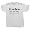 Funny Trombone USA American Flag Jazz Music Vintage T Shirt Graphic Streetwear Short Sleeve Birthday Gifts Summer Tshirt