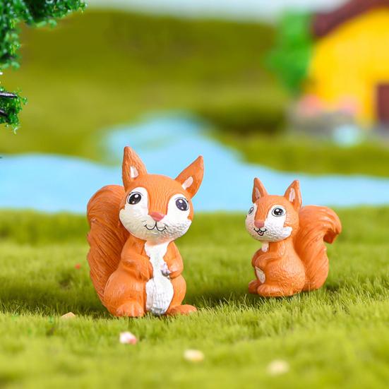 3Pcs/Set Белка Животное Модель Художественные Ремесла DIY Миниатюрный Пейзажный Декор Сада