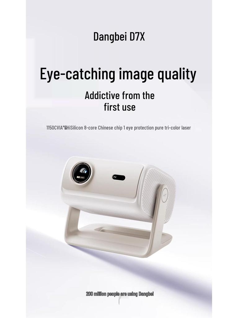 Dangbei D7X Ultra HD Portable Laser Projector with Mobile Phone Screen Mirroring