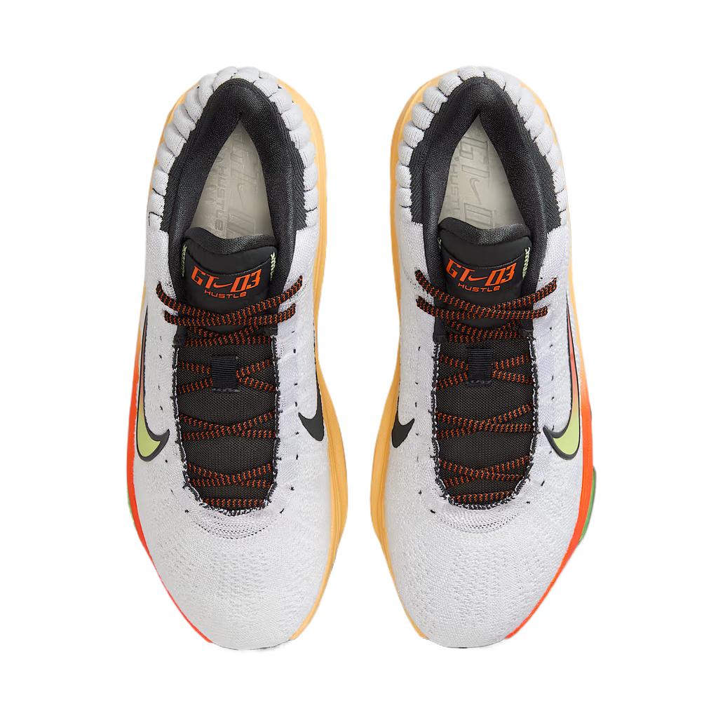 Nike GT Hustle 3 Удобные Модные Трендовые Минималистичные Прочные Баскетбольные Кроссовки Средней Высоты Мужские кроссовки Белые Оранжевые FV5952-101