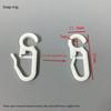 100pcs New Plastic Curtain Track Mute Slider Replacement Folding Curtain Hook White Clip Ring Curtain Parts