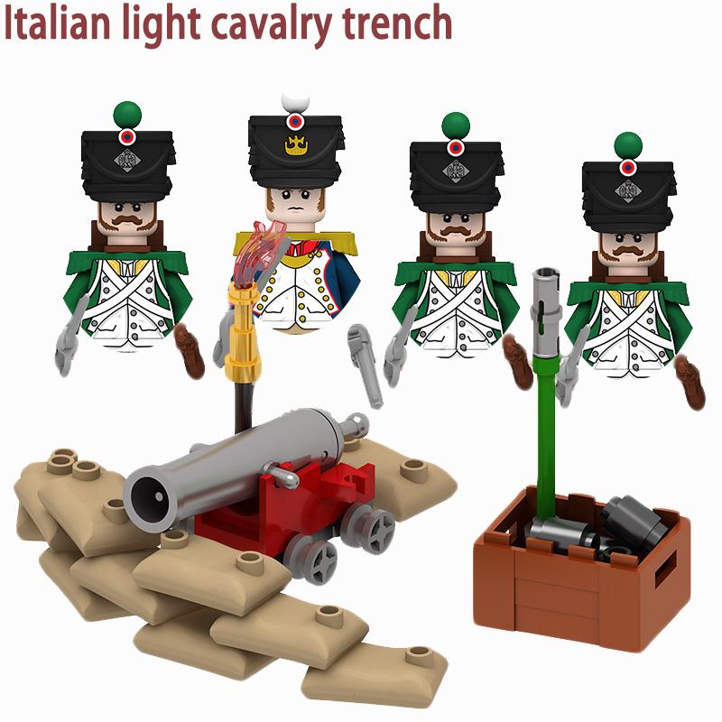 Средневековые Наполеоновские войны Британская военно-морская артиллерия Траншея Фигурка Миниатюрные пушки Меч Армас Блоки Игрушки Дети Подарок на день рождения Мальчики Девочки