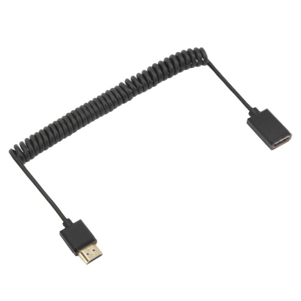 HD Multimedia Interface Male to Female Coil Cable 2K 4K 60HZ 1.8M Spring Wire HD TV Computer Notebook Display Projector