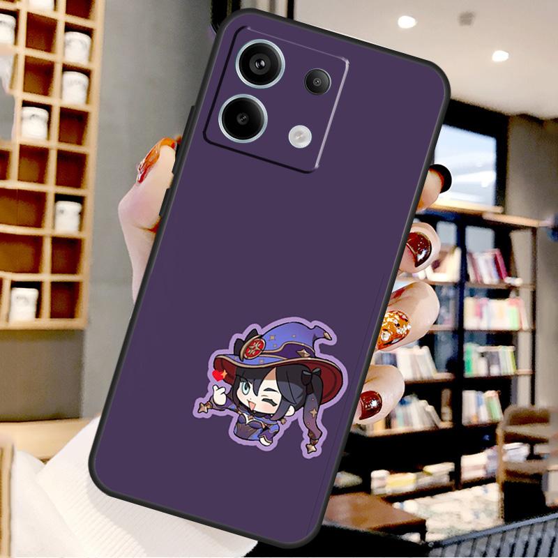Genshin impact Mona For Xiaomi Redmi Note 14 Pro 9 10 11 12 13 15 Pro Plus Case For Redmi 15 15C 14C 12C 10C 13C