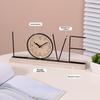 Украшение настольных часов Металлическая буква Деревянная основа Бесшумные бесшумные часы с батарейным питанием Домашний офис Гостиная ЛЮБОВЬ ДОМ Цифровые аналоговые часы Орнамент