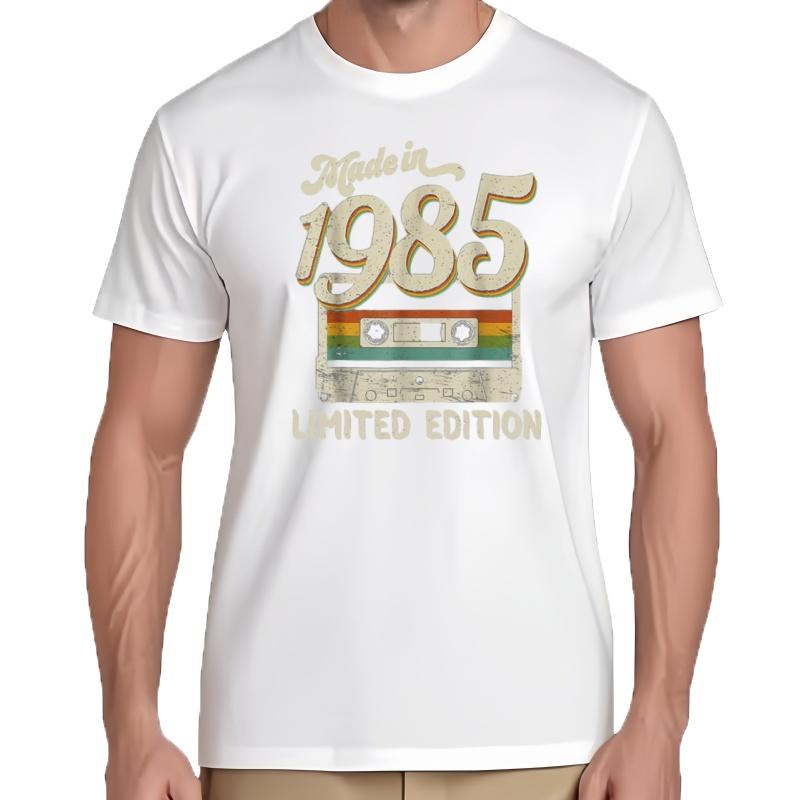 Camiseta Divertida Hecha En 1985 Edicin Limitada Cinta De Casete Para 40 Cumpleaos Ropa Informal De Algodn Cami