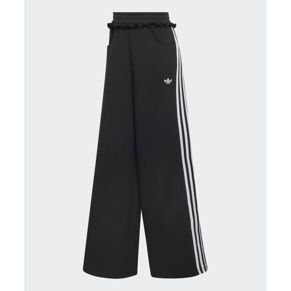 Adidas Originals Striped Pleated Mid-Rise Elastic Knit Sports Pants Women bottoms LG4320