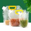 10 шт. Многоразовый пакет для хранения продуктов с выходным отверстием - Прозрачный пакет для запечатывания продуктов - для риса, муки, орехов, зерна и прочего