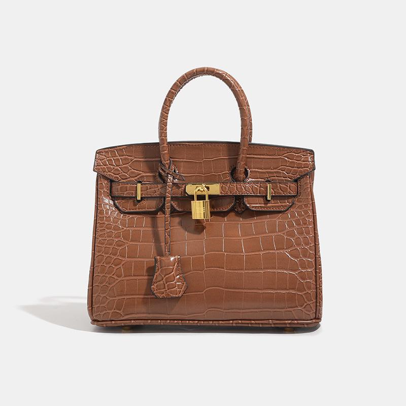 Трансграничная сумка Amazon с узором под крокодила, платиновая, 2025 г., новая модная, универсальная, портативная, сумка-почтальон, женская, оптовая продажа от производителя
