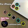 Светящаяся защитная пленка для объектива iPhone 15/16 Pro Max ip11 флуоресцентное защитное стекло для камеры iPhone 1514 13 15pro 13mini 14 Plus пленка