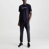Calvin Klein SS23 Футболка с круглым вырезом и коротким рукавом с принтом букв, мужские топы, черная 00GMS3K104-BAE