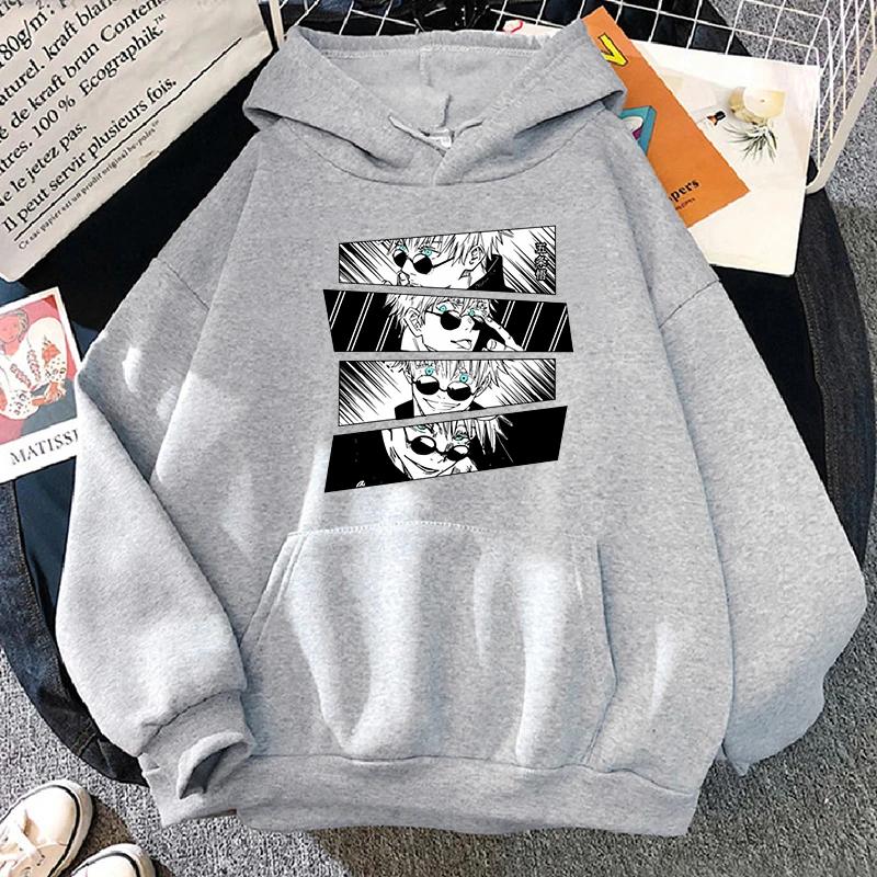 Jujutsu Kaisen Anime Print Hoodie Autumn Winter Sweatshirt Unisex Hoodie Crewneck Sweatshirts Harajuku Tops Long Sleeve Clothes
